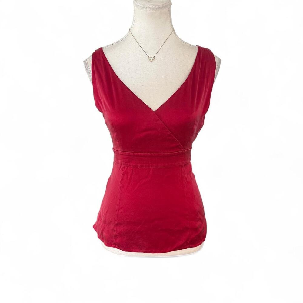 Red vintage y2k baby doll sexy going out tank top flattering fit, size large 12